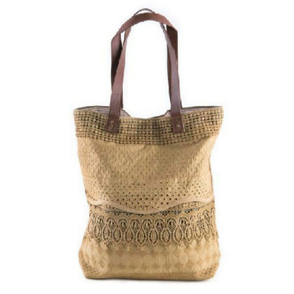 *Currently Out of Stock*Up-Cycled Mona B Lacy Tote - Picture 2 of 4