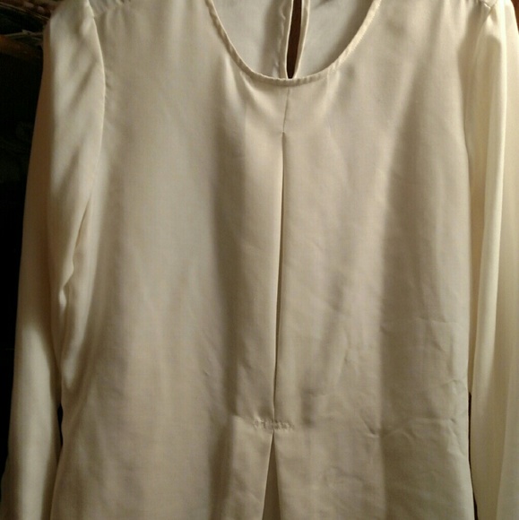 Cream silk like Blouse