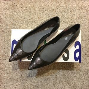 Melissa + Karl Lagerfeld glam flat