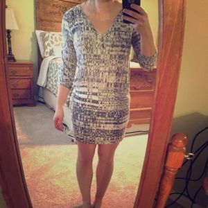 Drop waist dress with 3/4 sleeve