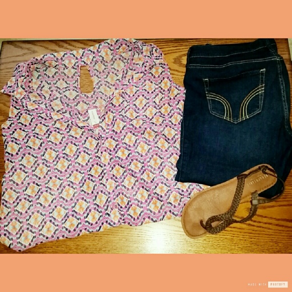 Sheer Chiffon Button Down Tank