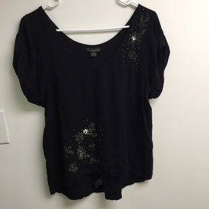Beaded short sleeve top
