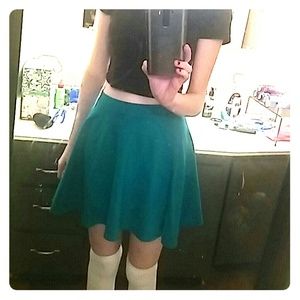 Forever 21 Turquoise skater skirt