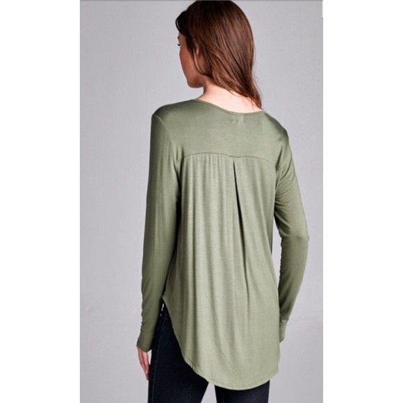 Last One • Super Soft Long Sleeve Low Cut Top - Picture 2 of 2