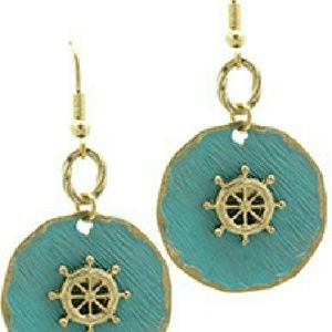 Hammered nautical earrings