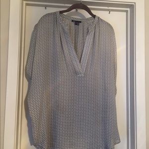 Short sleeve tunic blouse