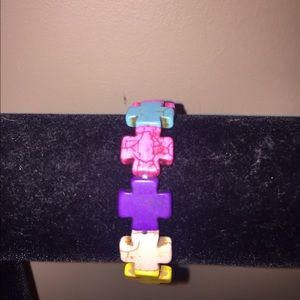 Multi-colored cross bracelet