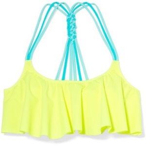PINK Yellow Bikini Top