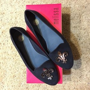 Melissa Navy fleur de lis Loafer