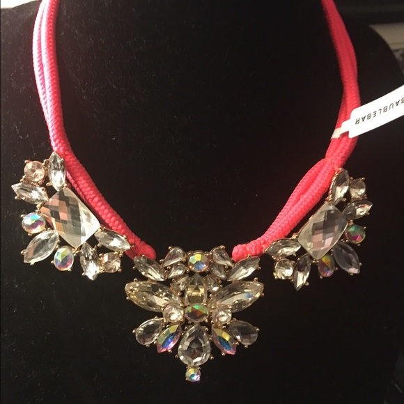 Brand New Bauble Bar cord and crystal necklace