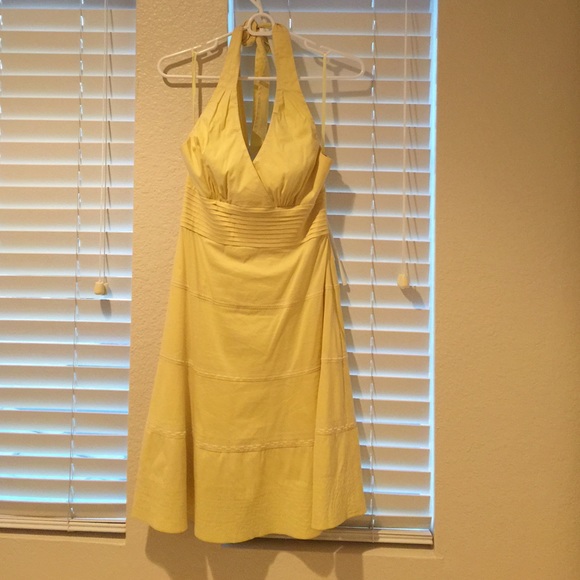 BCBG Maxazaria Yellow halter dress