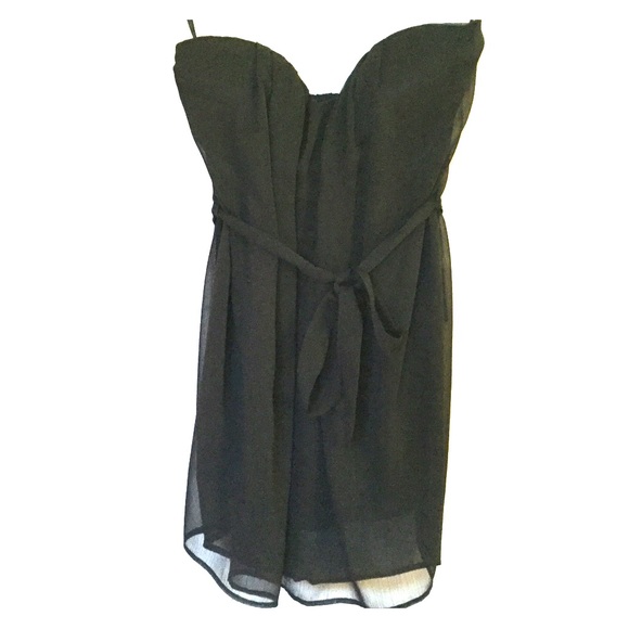 Strapless Chiffon Mini Dress