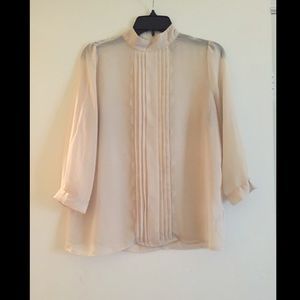 Pink cream blouse