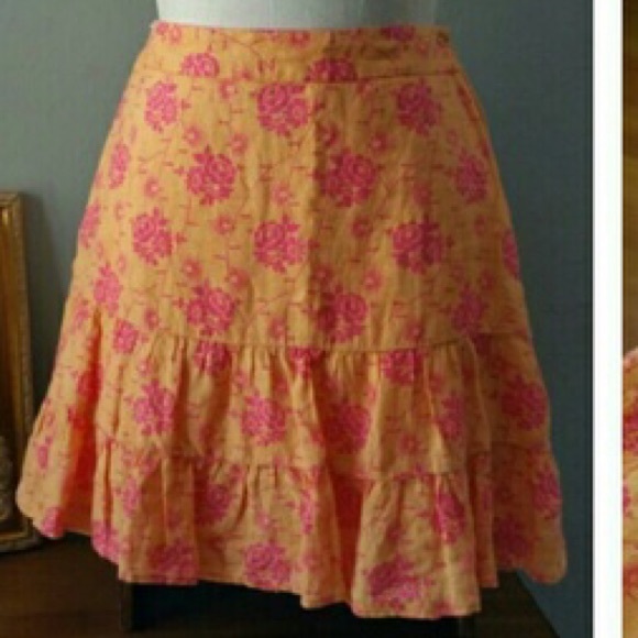 Cotton midi skirt