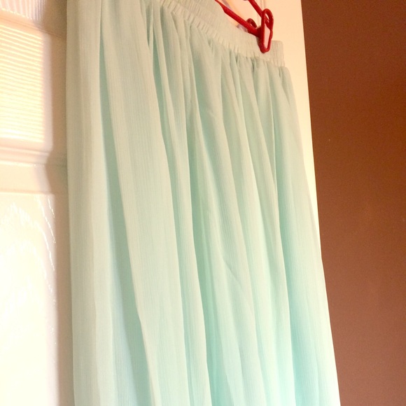 Mint maxi skirt