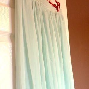 Mint maxi skirt