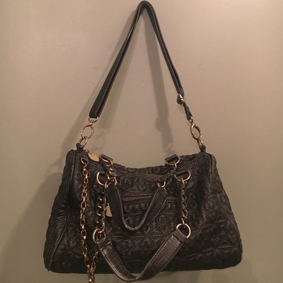 DEUX LUX PUFFED HEART X LARGE SATCHEL Charcoal - Picture 2 of 5