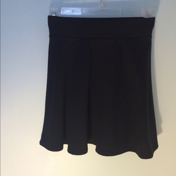 Simple black skater skirt