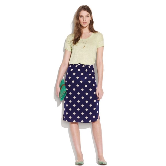Madewell Dresses & Skirts - Madewell Silk Dotty Passenger Skirt