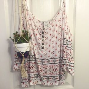 American Rag Cold Shoulder Top