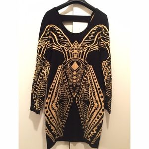 Gorgeous new w/ tags black & gold cocktail dress