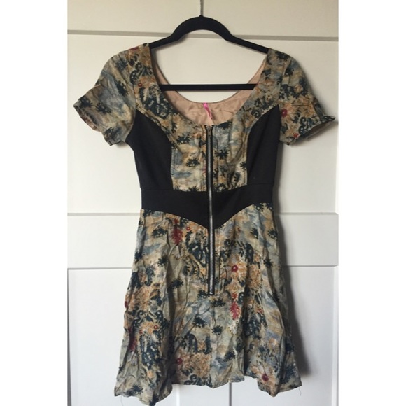 Zip-Front Mini Dress - Picture 2 of 3