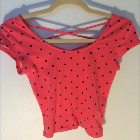 Polka dot crop top