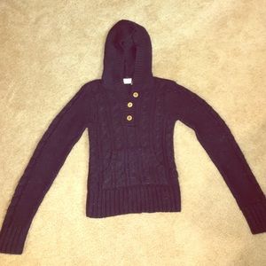 Navy blue heavy sweater. Long-sleeved