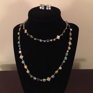 Multicolor Necklace, Bracelet, Earring Set