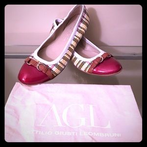 AGL Flats 39 (9) beautiful and worn once! Leather!