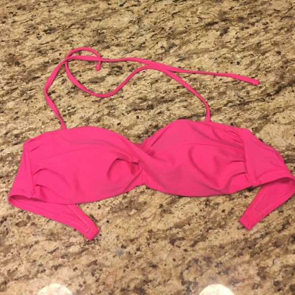 Pink Halter Bikini Top