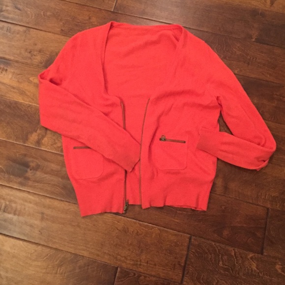 JCrew Orange Cashmere Sweater