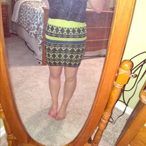 Knit fitted mini skirt