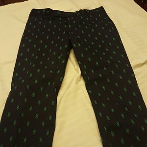 Blue/green cropped pants