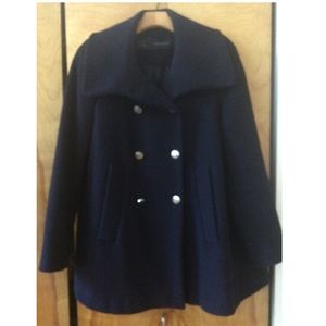 Zara Navy swing peacoat