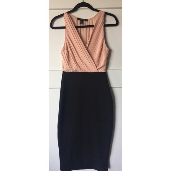 Chiffon Top Pencil Dress - Picture 2 of 3