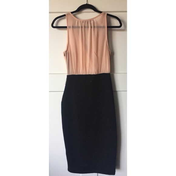 Chiffon Top Pencil Dress - Picture 3 of 3