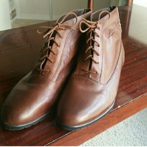 Vtg granny boots lace up Oxfords hipster festival