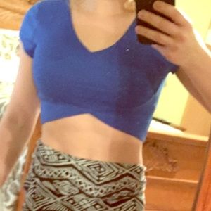 Cobalt blue crop top from Urban Outfitters