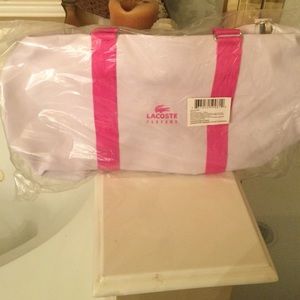 Lacoste duffel bag.