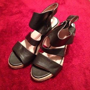 🎉J.Jill leather wedge espadrille sandals