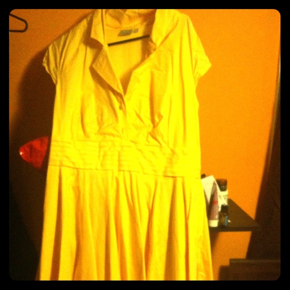 Eshakti yellow shirtdress/new W/O tags; size 16