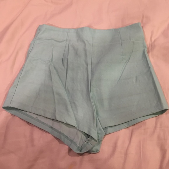 mint highwaisted shorts