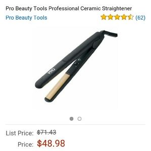 Pro beauty tools straightener never used 1 in 1"