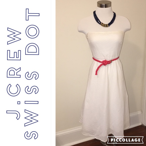 White Swiss dot strapless dress - Picture 1 of 4