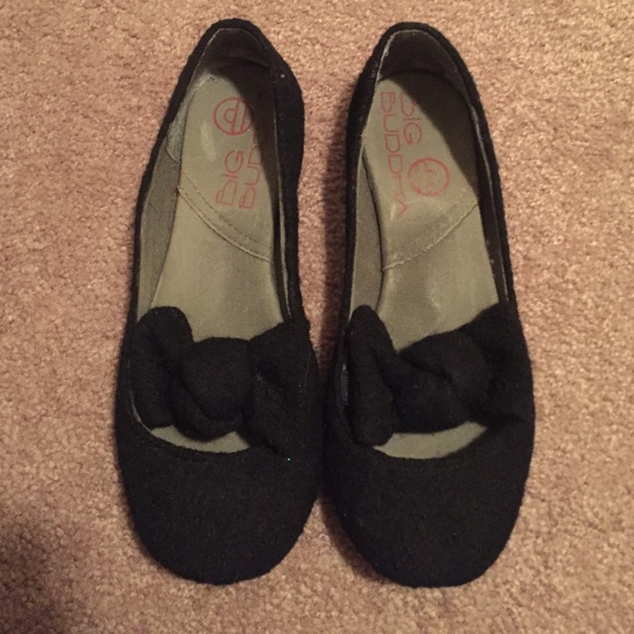 Big Buddha Black Flats