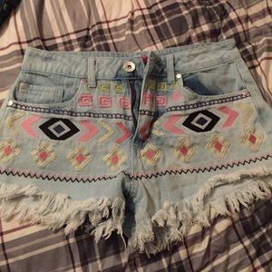 High waisted shorts.
