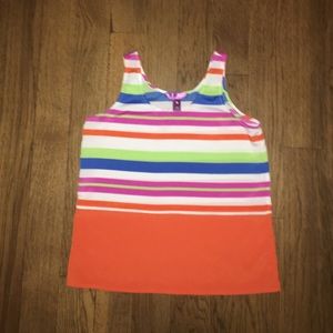 Multicolor stripe girls tank top size M