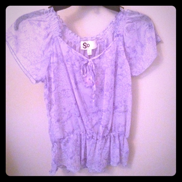 Pretty purple floral SO blouse 🌸