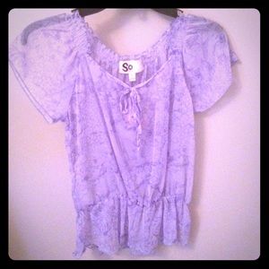 Pretty purple floral SO blouse 🌸